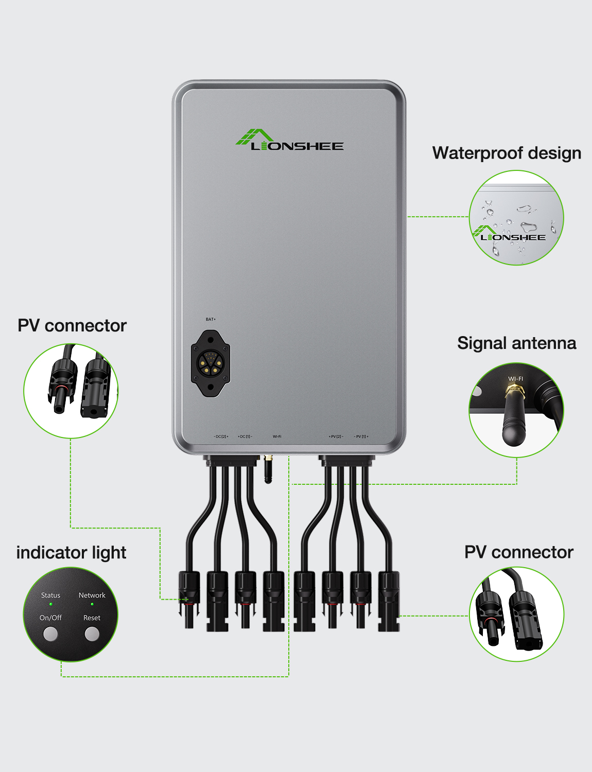 LS-H1600 Solar HUB Avec EMS Intelligent Et Contrôle APP - 98% D'efficacité